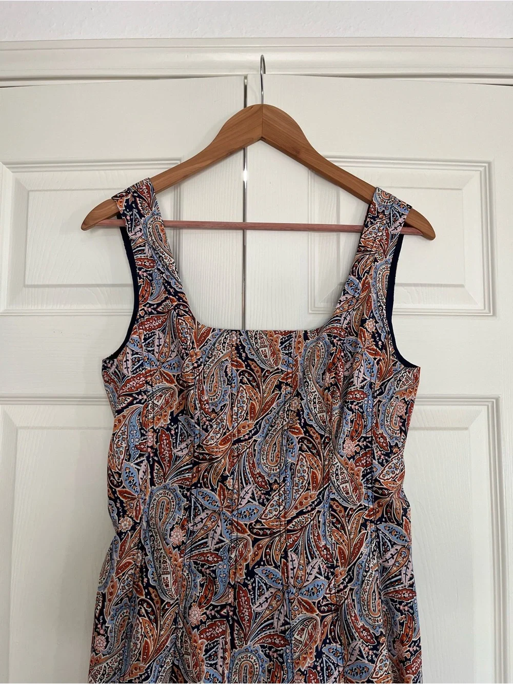 Veronica Beard Jolie Paisley Print Midi Dress in cotton-poplin - Picture 2 of 4